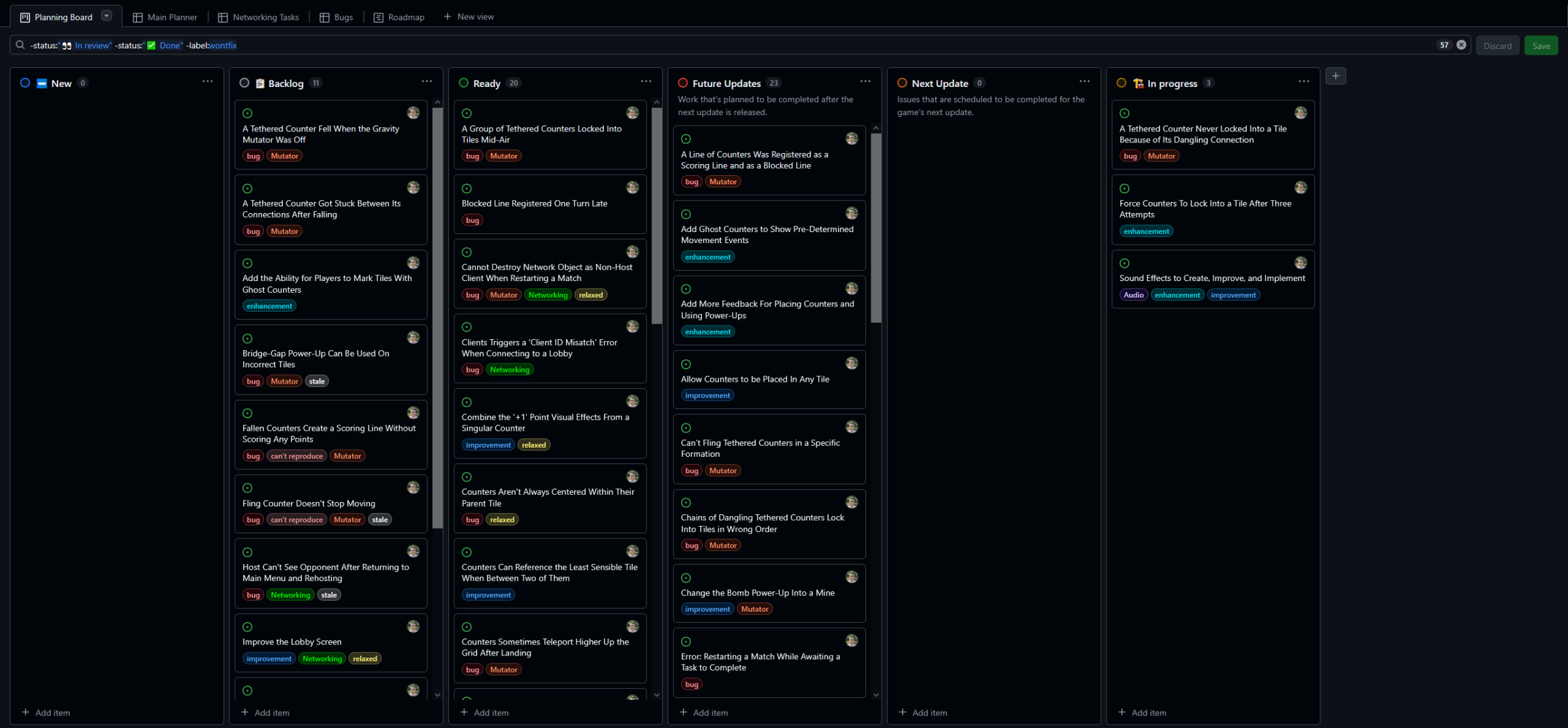 GitHub Planning Board